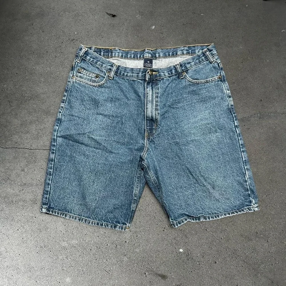 Men's vintage blue essential denim jean shorts jorts Size 40